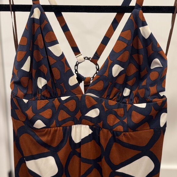 Trina Turk vintage print maxi dress, 100% silk, size 4 - Picture 3 of 6